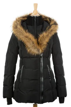 Luxurious Adali Down Puffer Coat with Faux Fur Trim