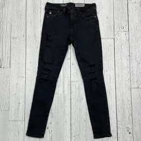 Adriana Goldschmidt black distressed skinny jeans - Hers S/26