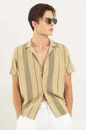 Astral Weave Stripe Beige Shirt