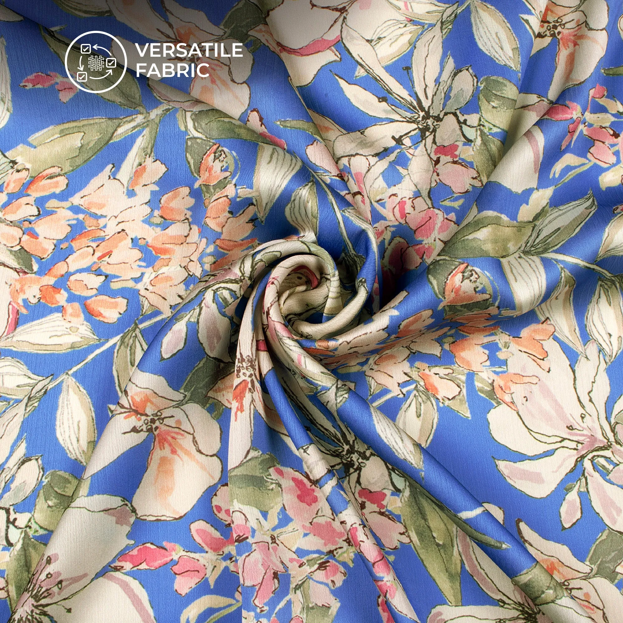 Bestselling Floral Digital Print Chiffon Satin Fabric