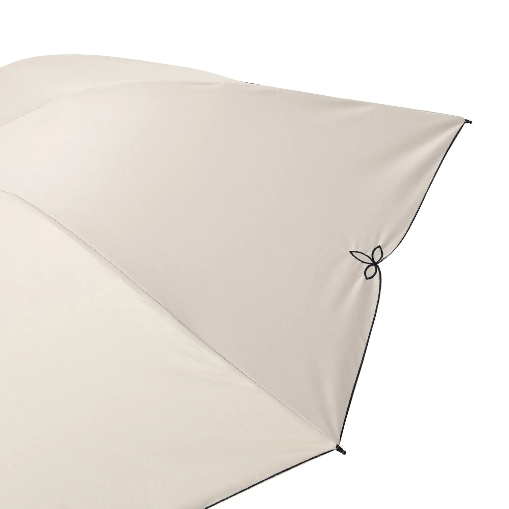 Blackout Birdcage Wide Scallop Folding Umbrella Beige