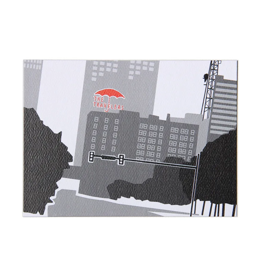 Des Moines Skyline Umbrella Postcard