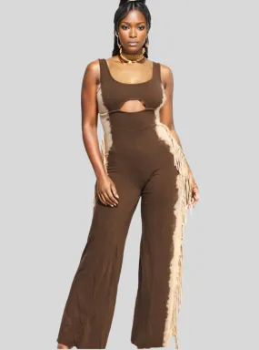 Fringe Wide Leg Jumpsuit