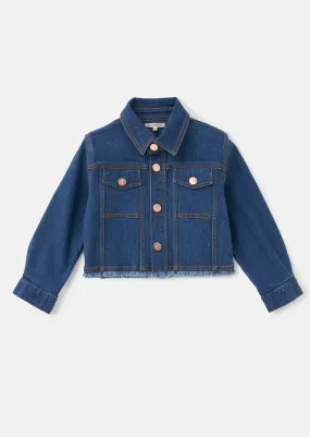 Girls Blue Full Sleeves Denim Jacket