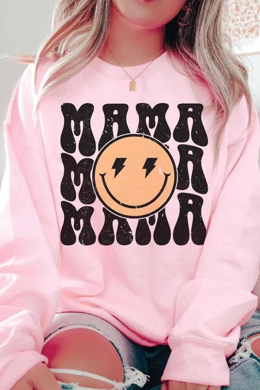 HAPPY FACE MAMA REPEAT Graphic Sweatshirt