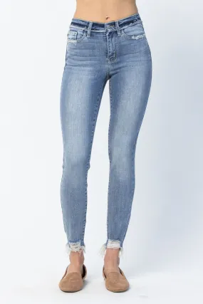 Judy Blue - Mid Rise Released Waistband Skinny