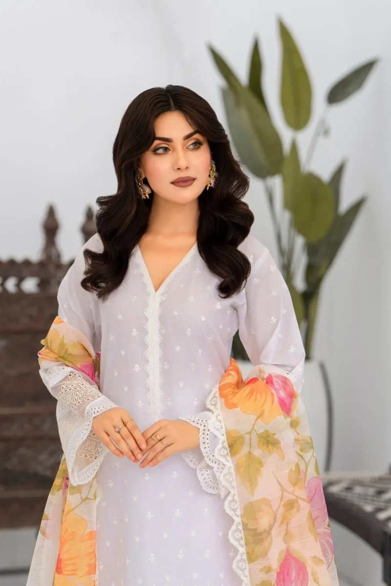 Karma Embroidered Chikankari Cotton Lawn Suit KAR126