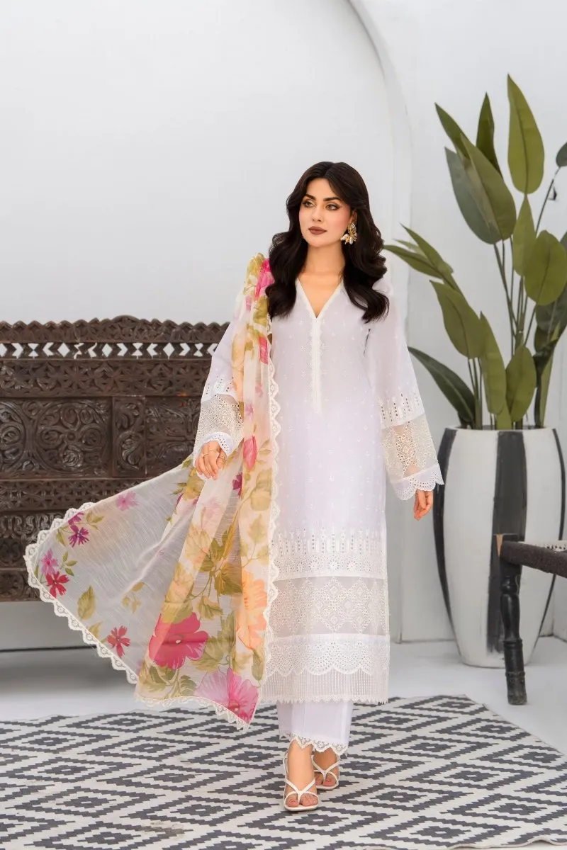 Karma Embroidered Chikankari Cotton Lawn Suit KAR126