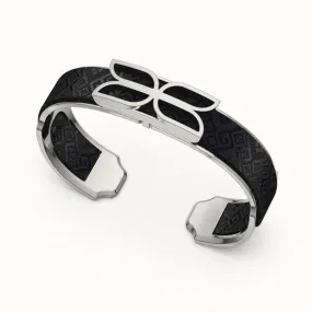 Kawung Silk Cuff - Obsidian Black