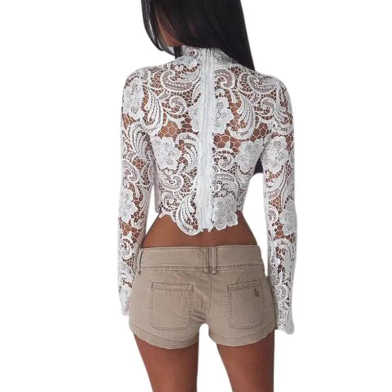 LACE CROP FLARE SLEEVE