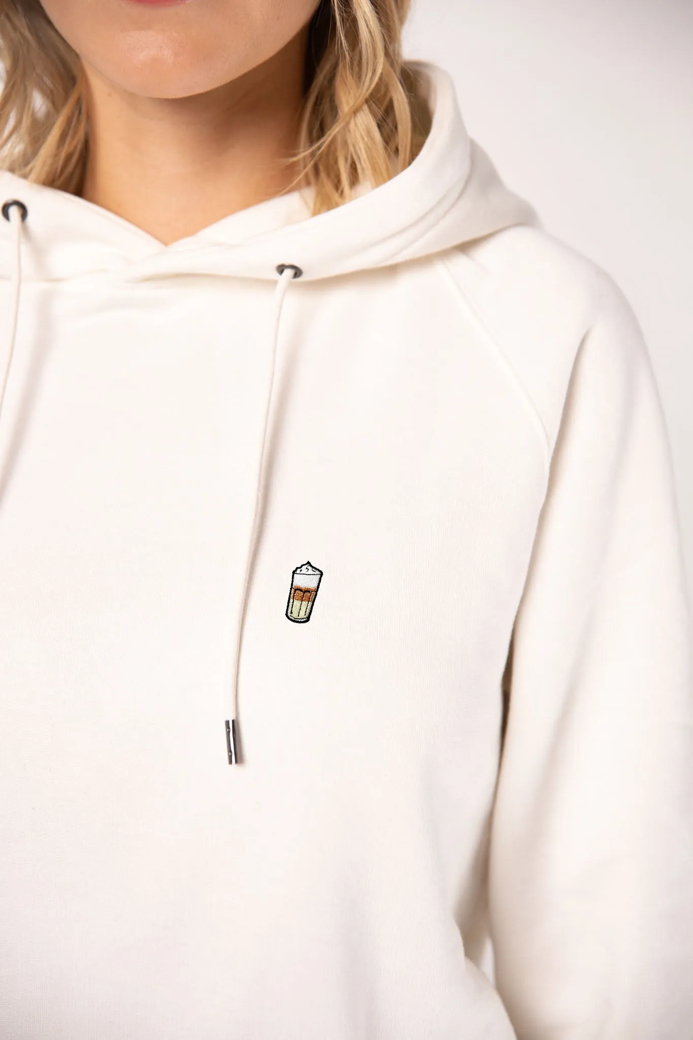 Latte Macchiato| Bestickter Organic Bio Baumwoll Frauen Hoodie