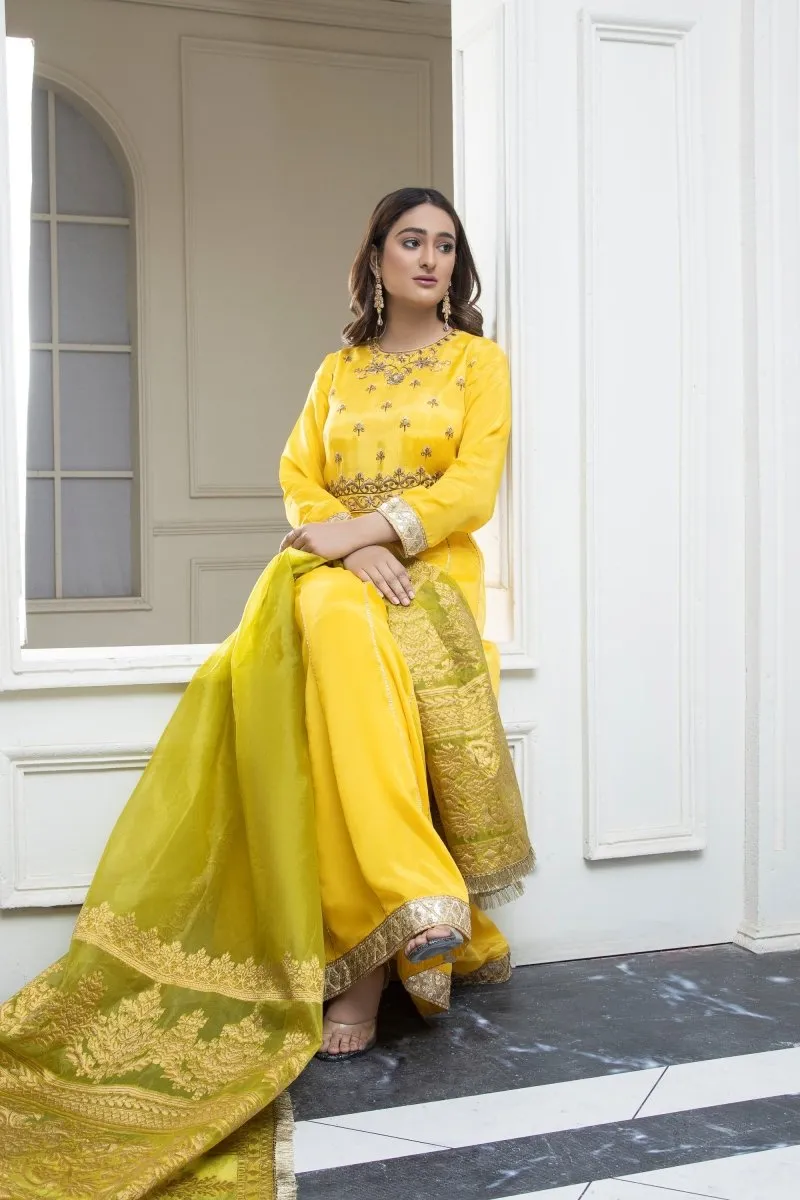 Mihrimah Raw Silk Peshwas Formal MIH36