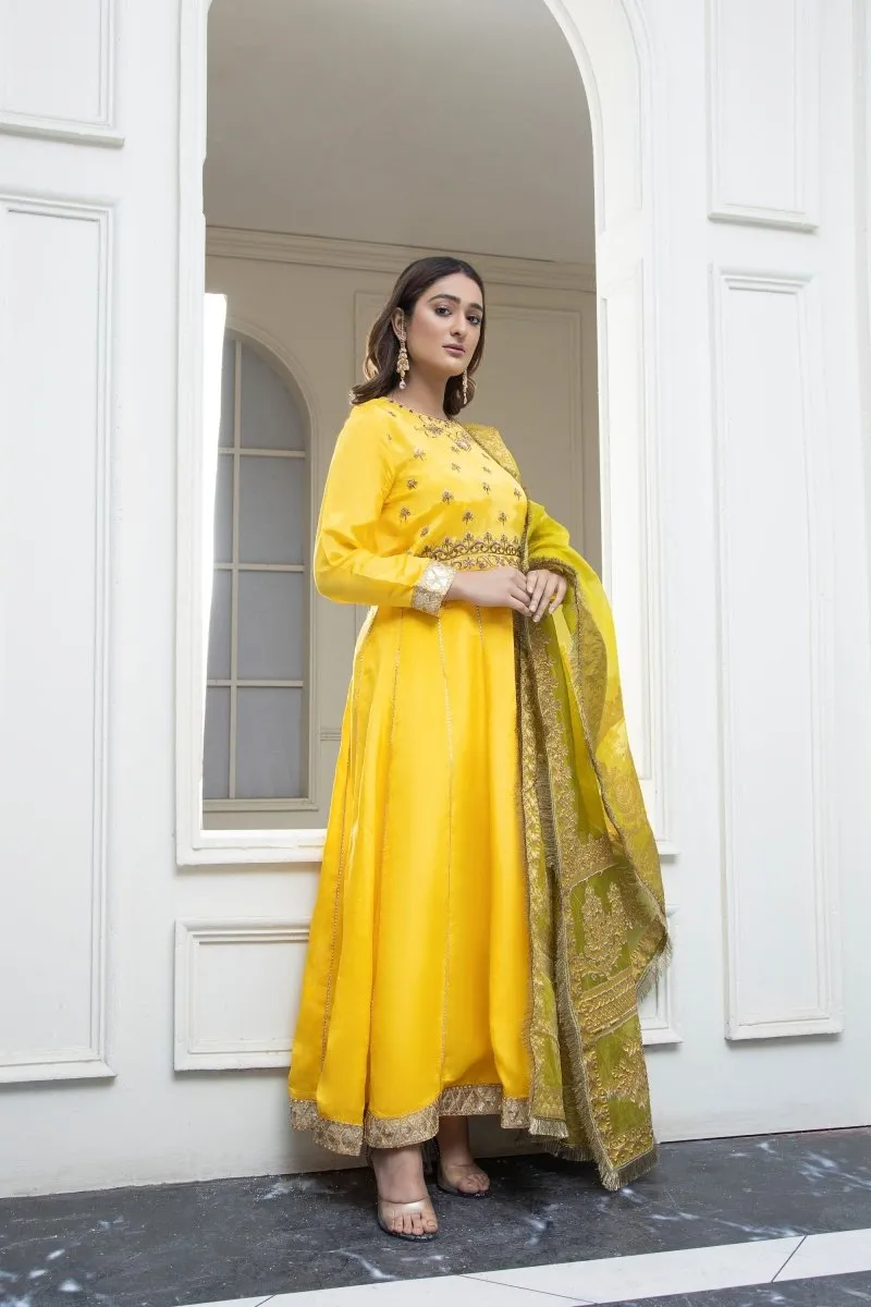 Mihrimah Raw Silk Peshwas Formal MIH36