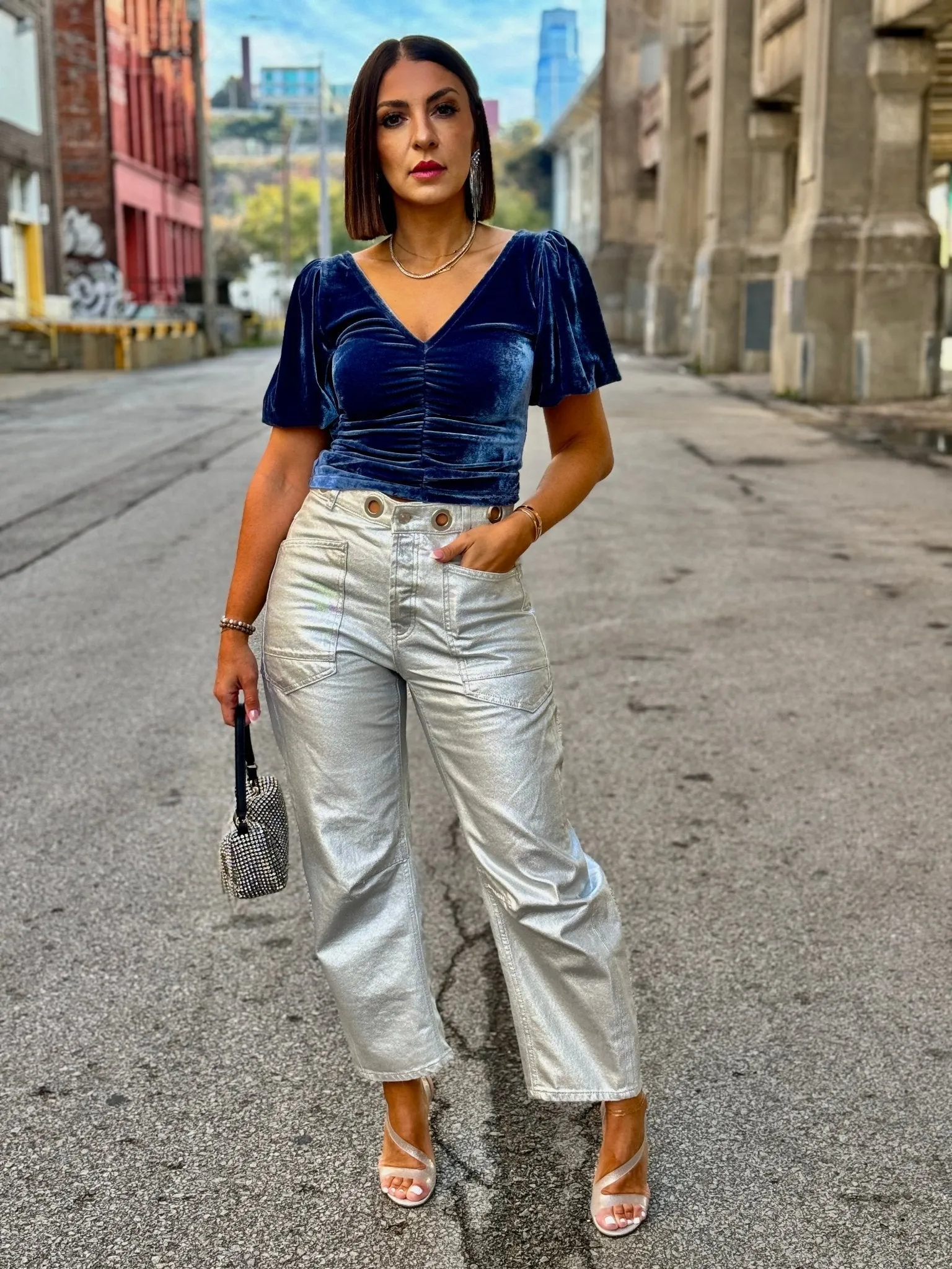 Moxie Metallic Denim by Free People