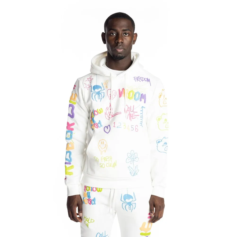 Multicolor Fashion Hoodie - Cream