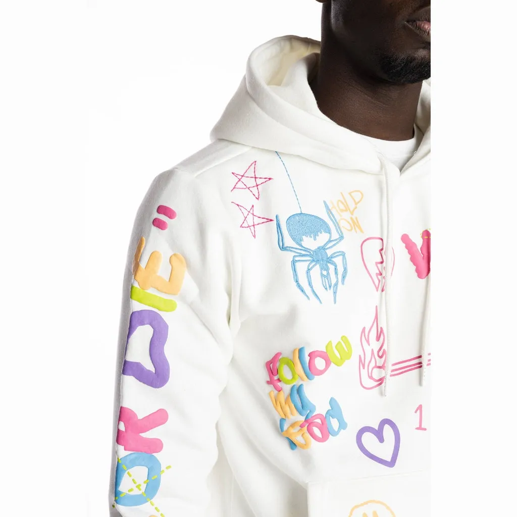 Multicolor Fashion Hoodie - Cream