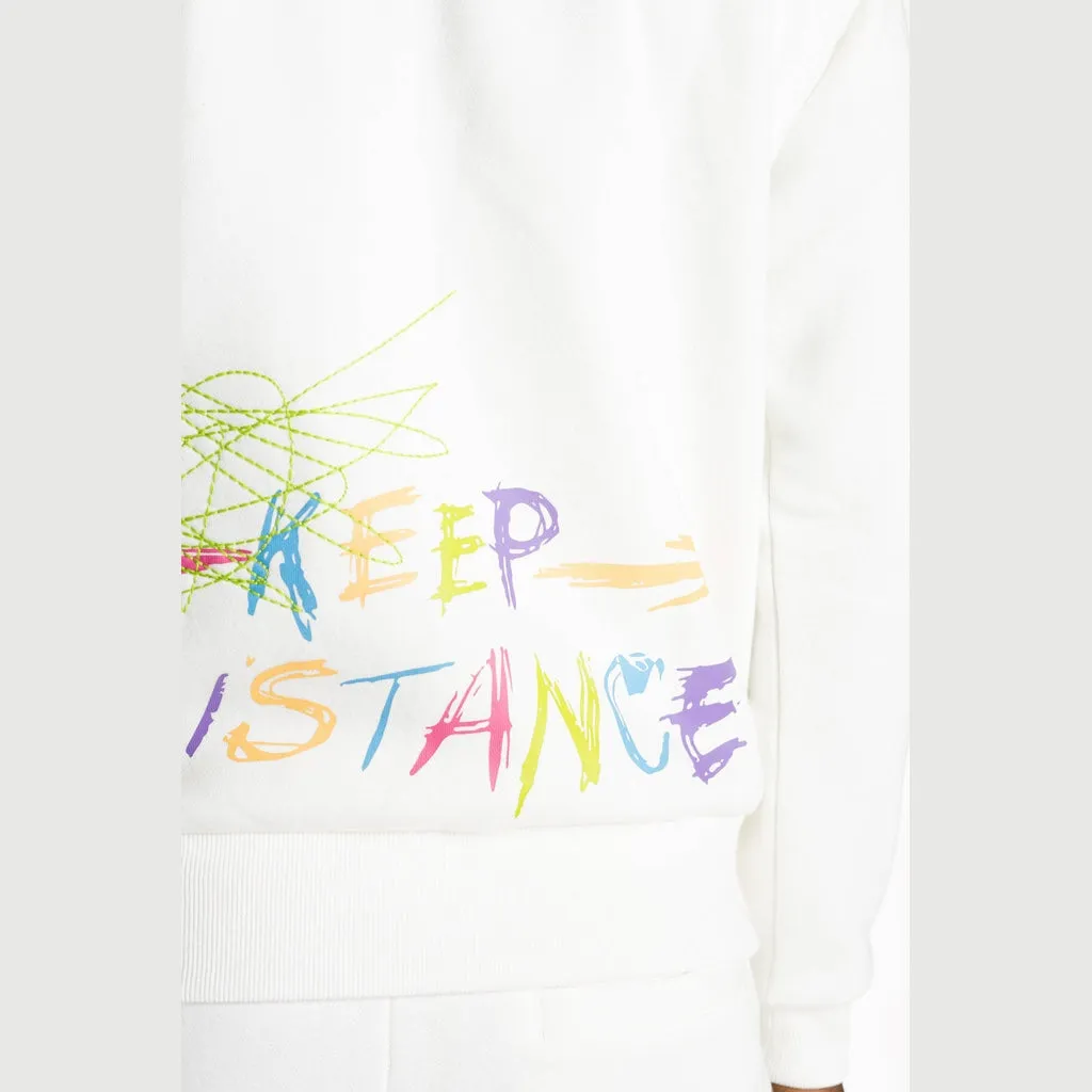 Multicolor Fashion Hoodie - Cream