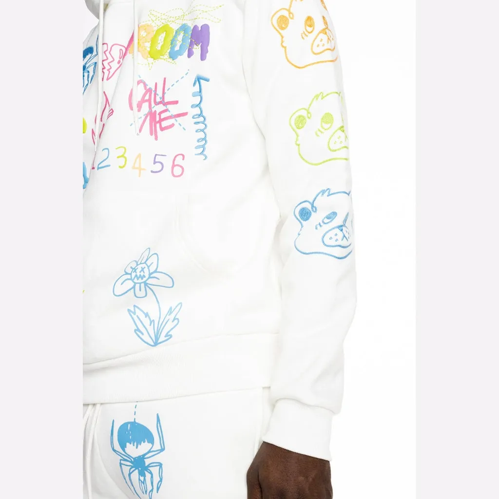 Multicolor Fashion Hoodie - Cream