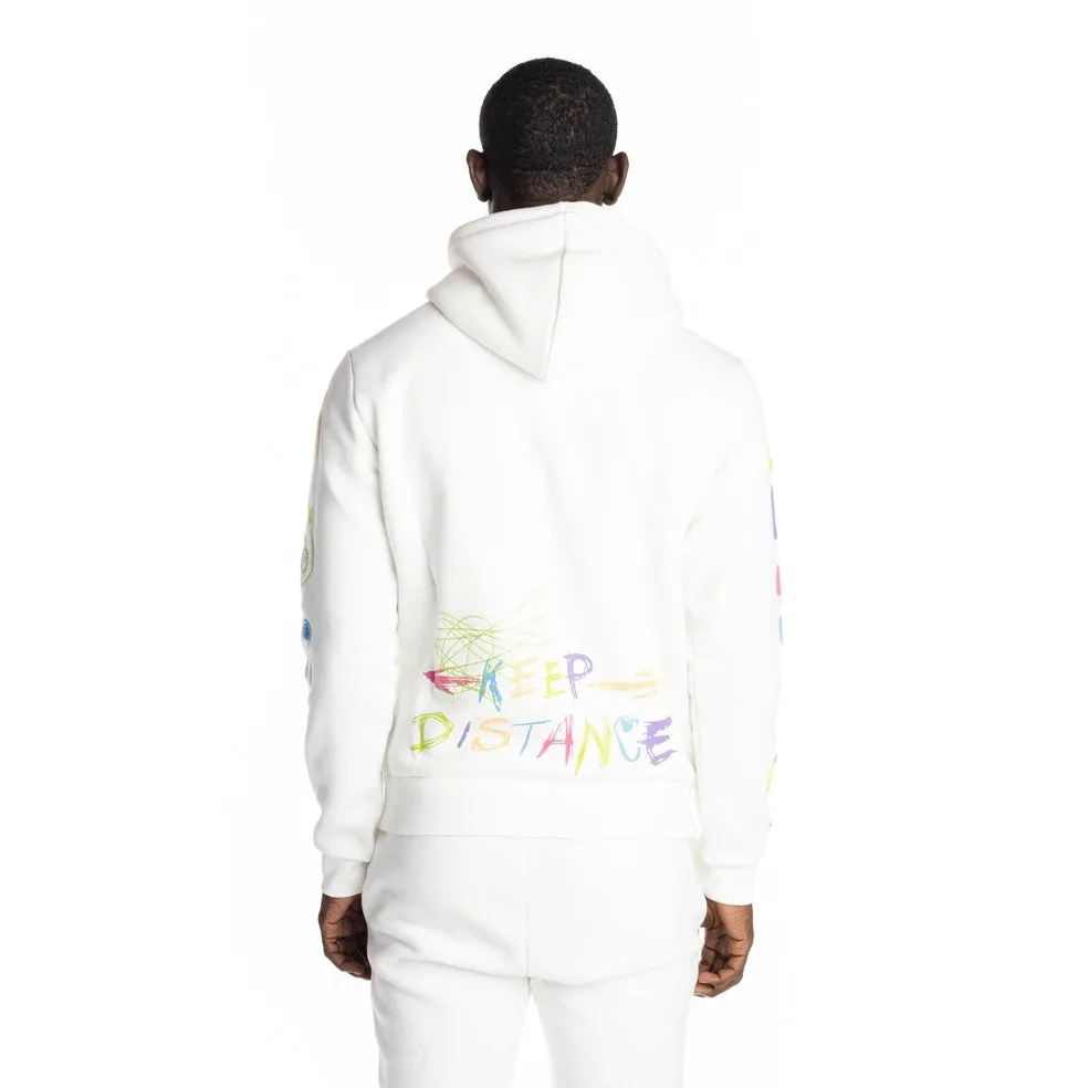 Multicolor Fashion Hoodie - Cream