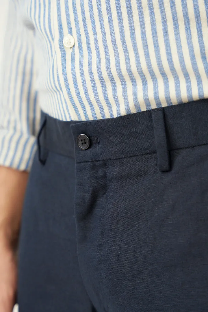 Nautical Navy Linen Pants