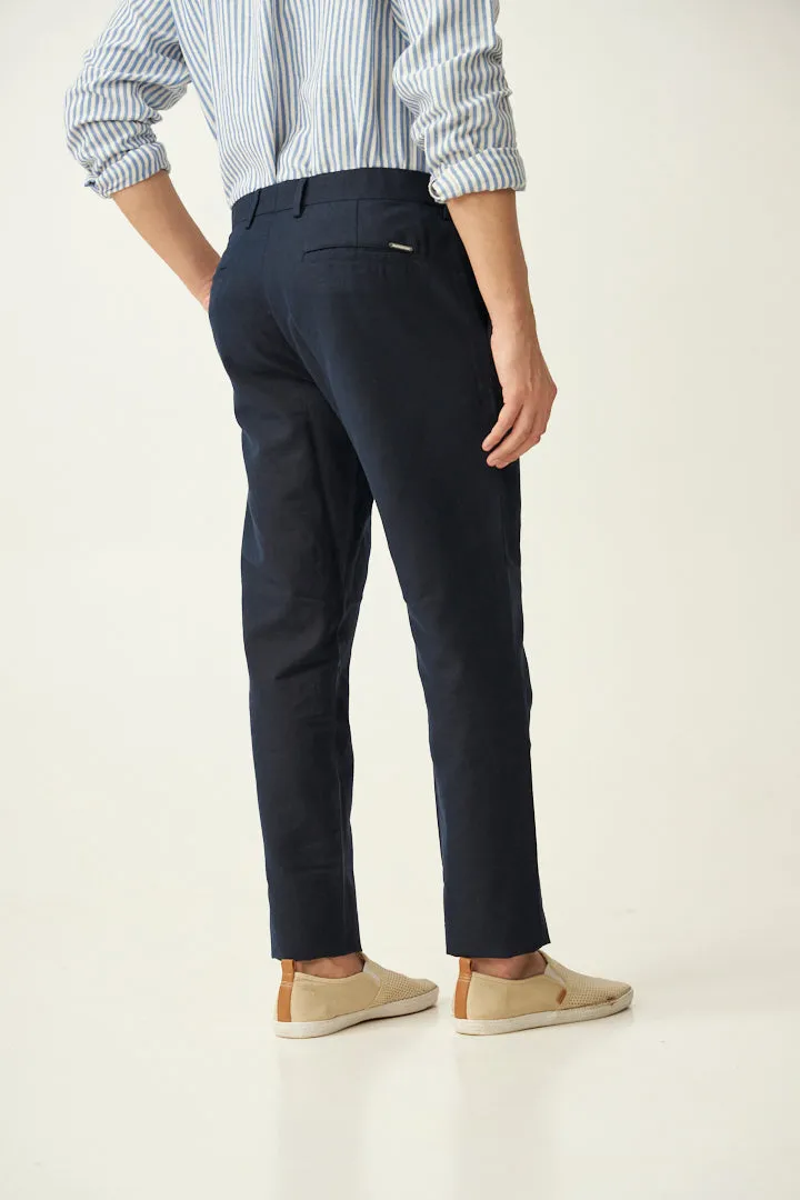 Nautical Navy Linen Pants