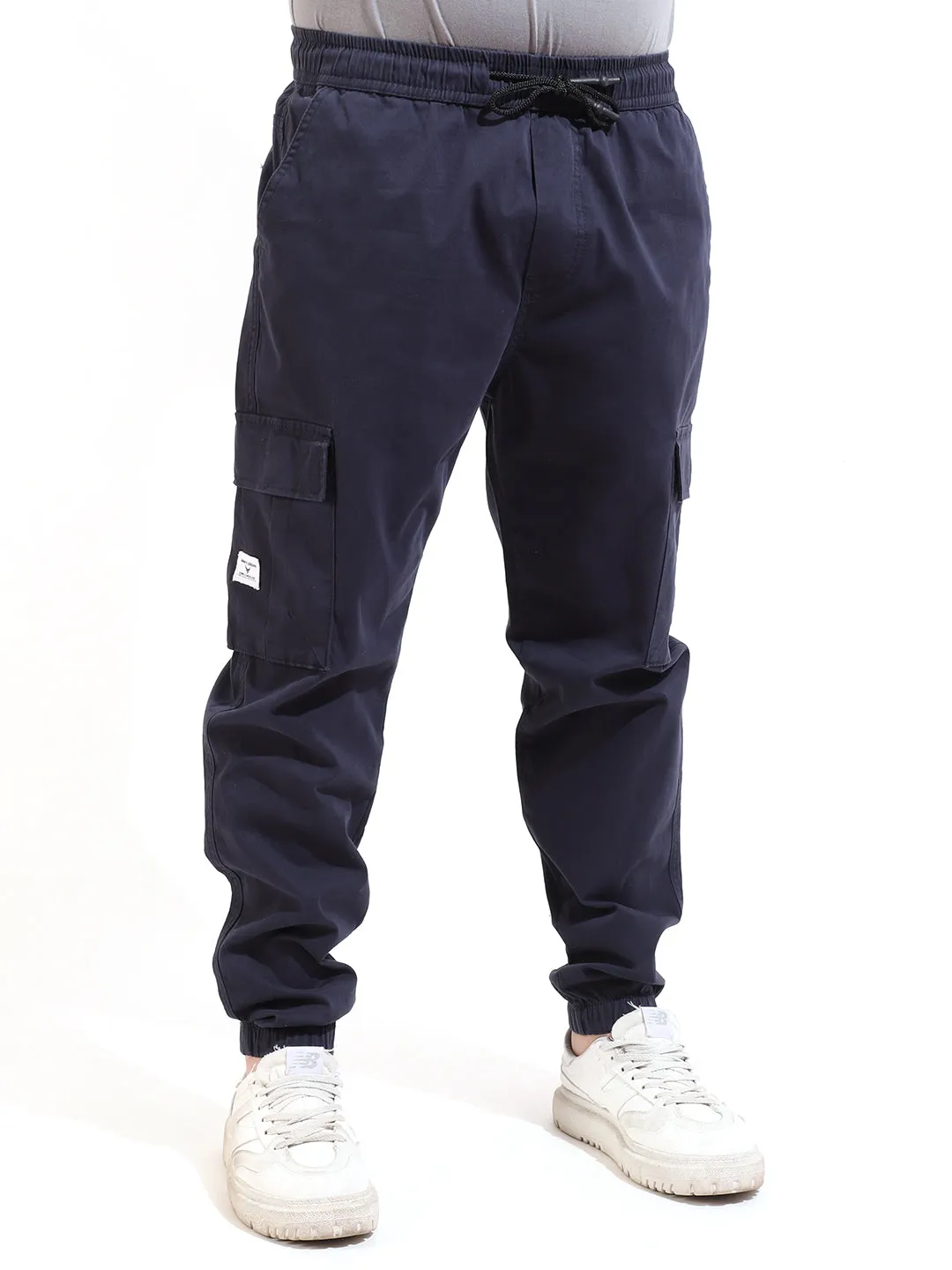 Navy Coated Cotton Cargo