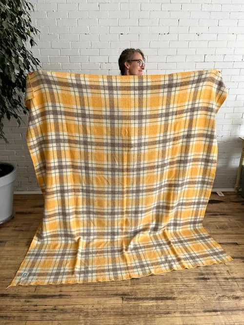 Plaid Vintage Wool Blanket