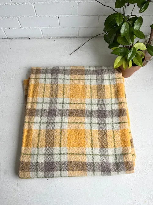 Plaid Vintage Wool Blanket