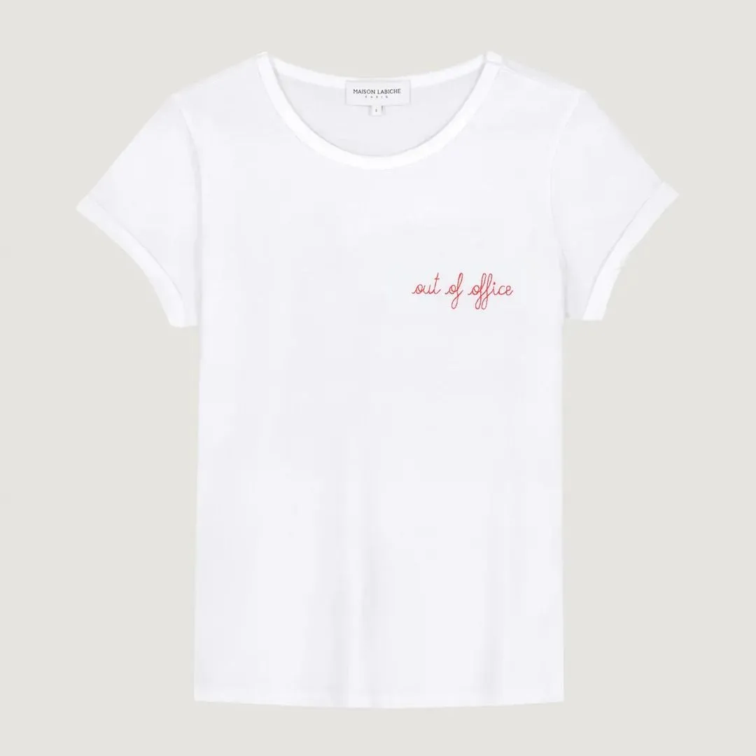 "Out Of Office" Poitou T-Shirt (White)