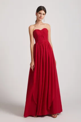 Sweetheart Convertible A-Line Long Chiffon Bridesmaid Dresses (AF0189)