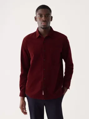 The Boxy Corduroy Shirt in Wine Red