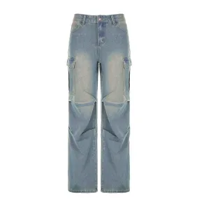 Wide Leg Cargo Jeans