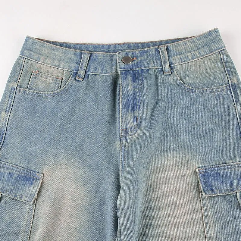 Wide Leg Cargo Jeans