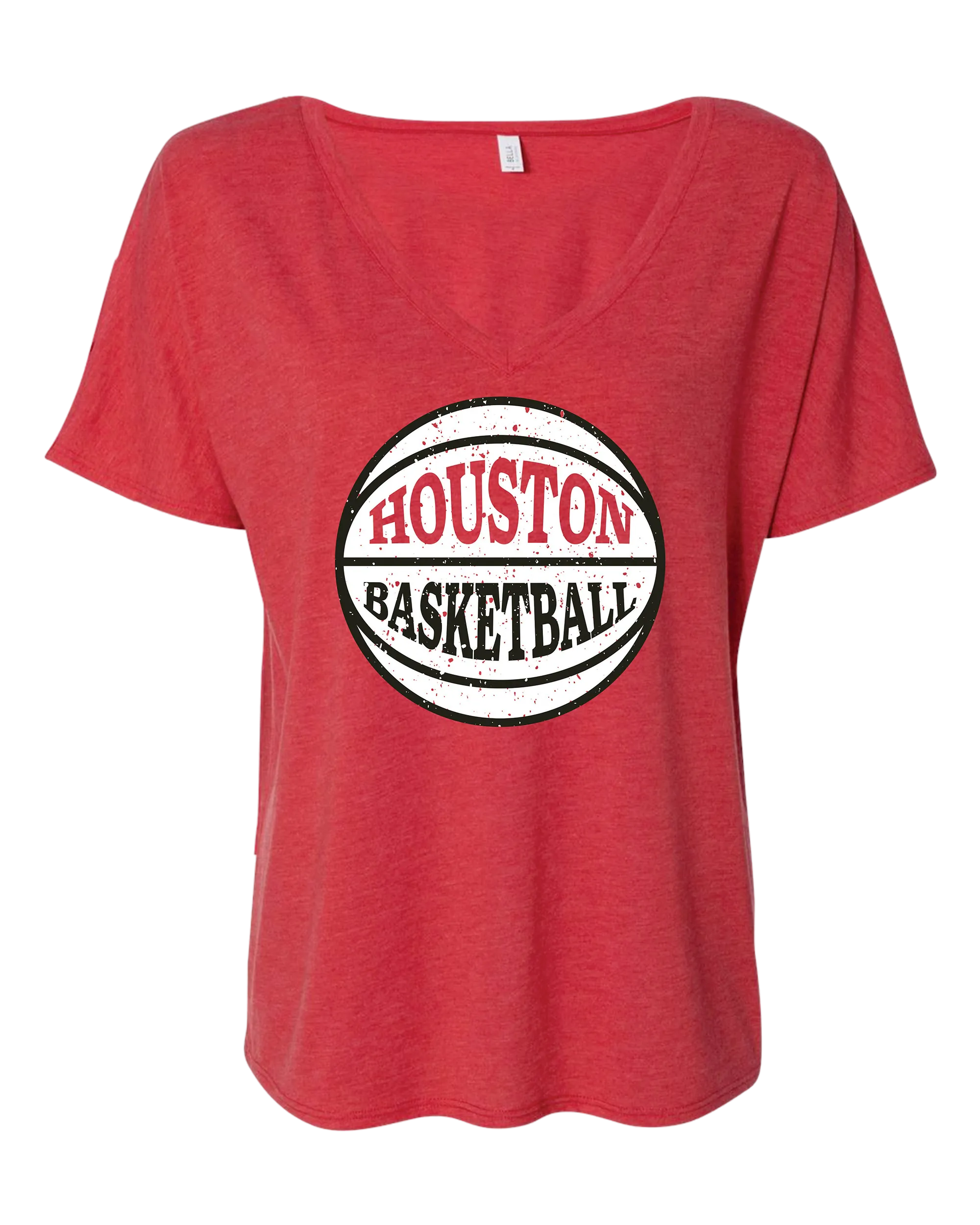 Women's Houston Rocket Slouchy V-Neck T-Shirt